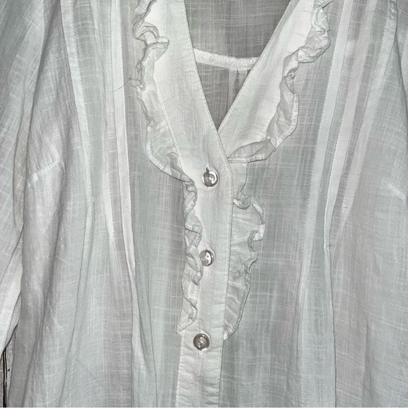 Odille White Ruffle Blouse - Picture 5 of 7